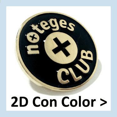 Pins personalizados con colores de esmalte.